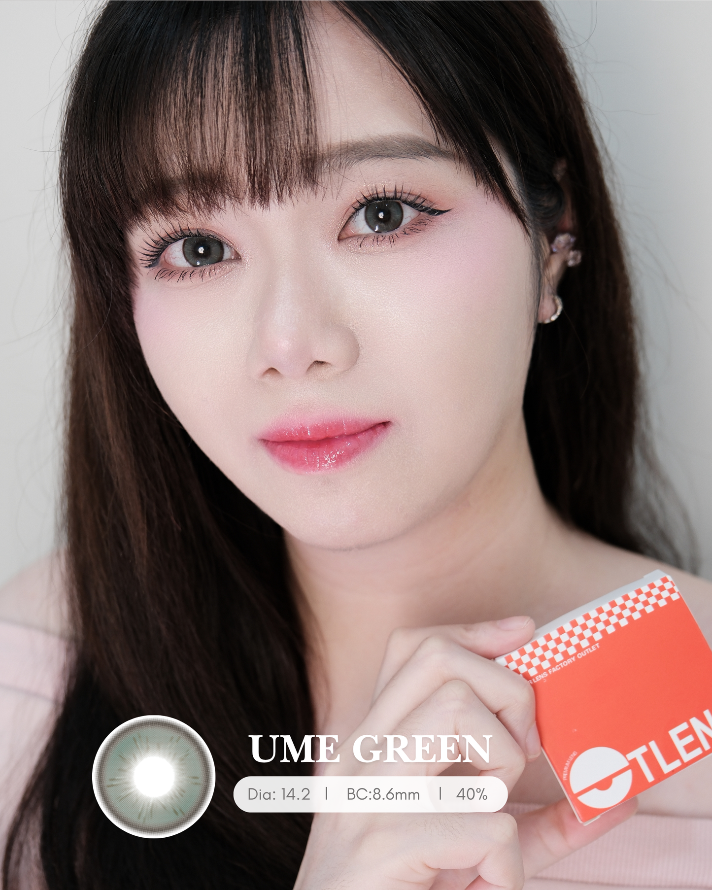 【UME GREEN】Outlens 3-Months Color Con 2pcs