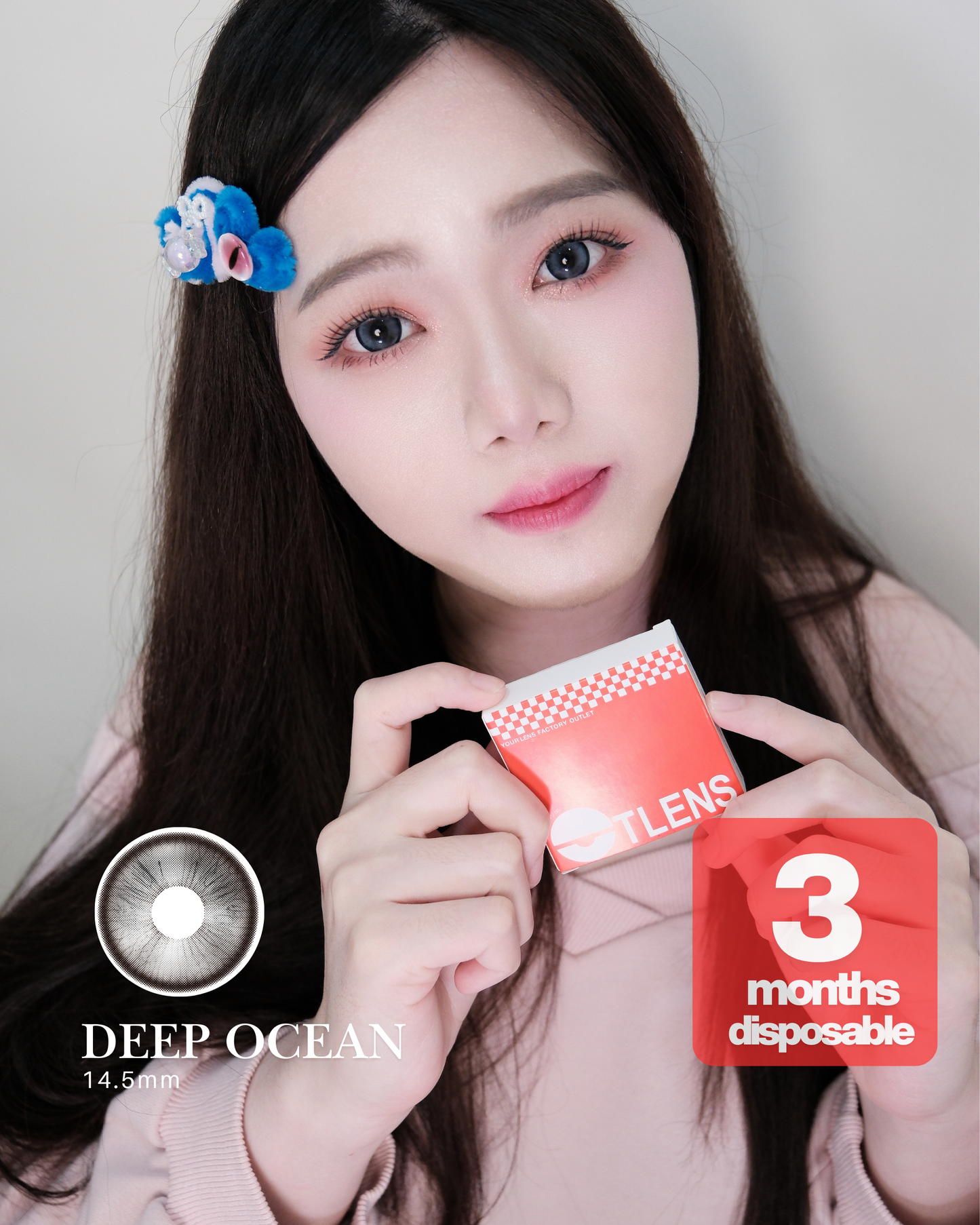 【DEEP OCEAN】Outlens 3-Months Color Con 2pcs