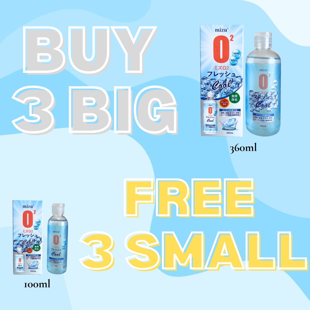 MIZU CONTACT LENS SOLUTIONS B3F3!!!