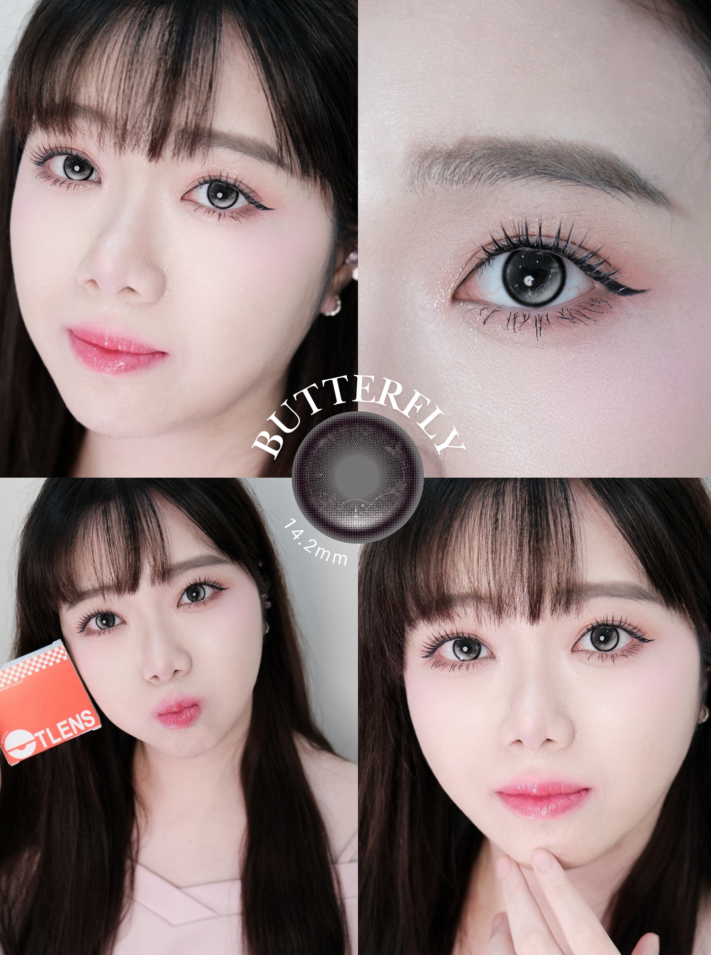 【BUTTERFLY】Outlens 3-Months Color Con 2pcs