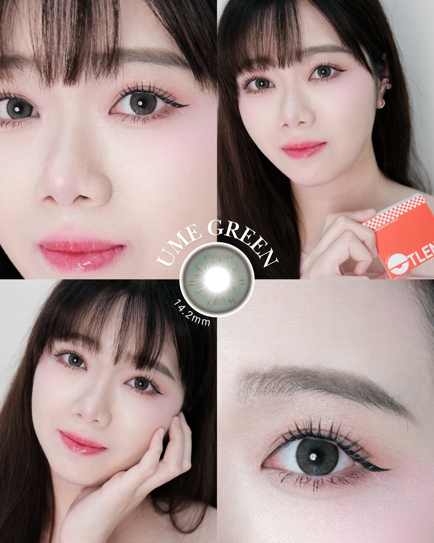 【UME GREEN】Outlens 3-Months Color Con 2pcs