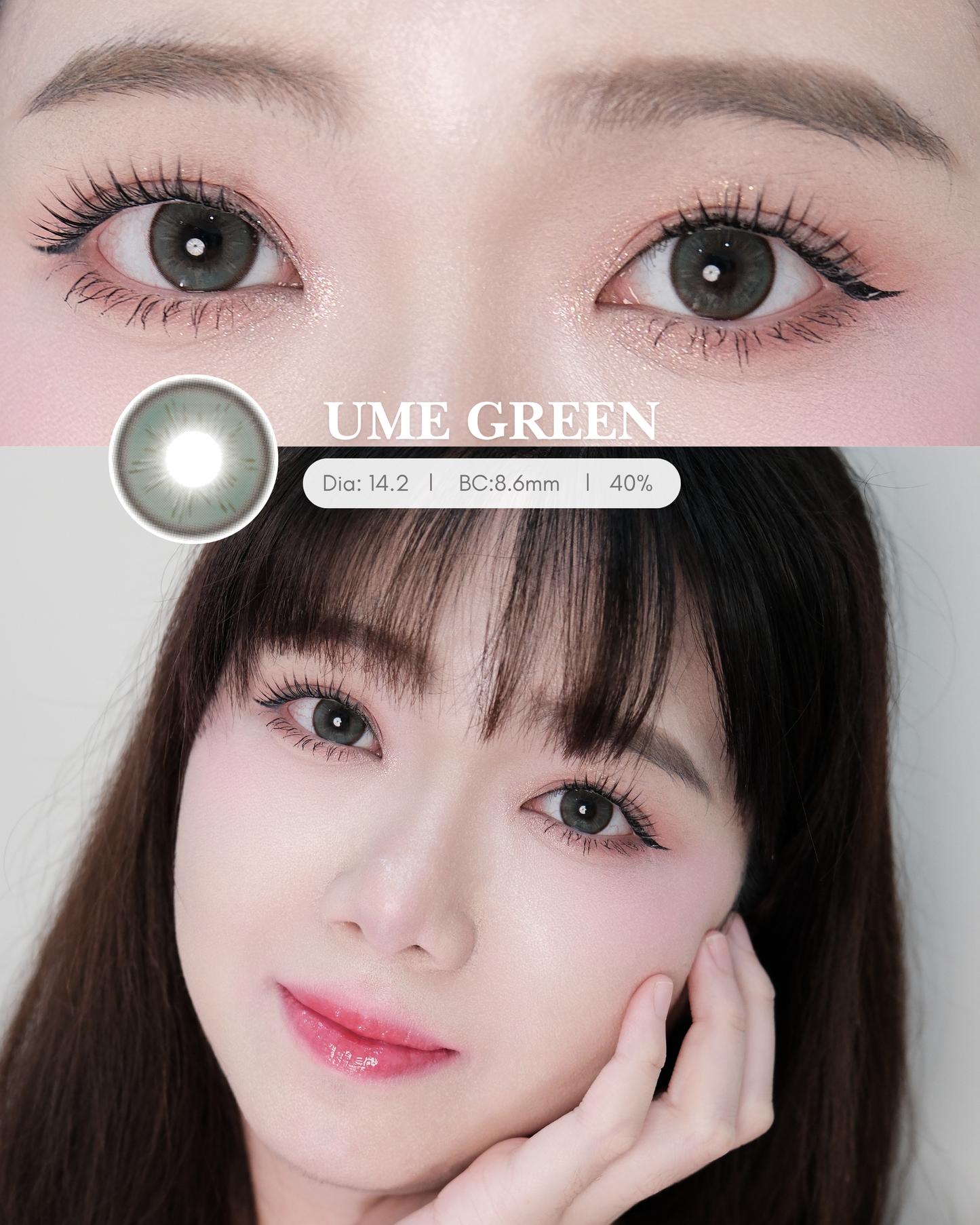 【UME GREEN】Outlens 3-Months Color Con 2pcs