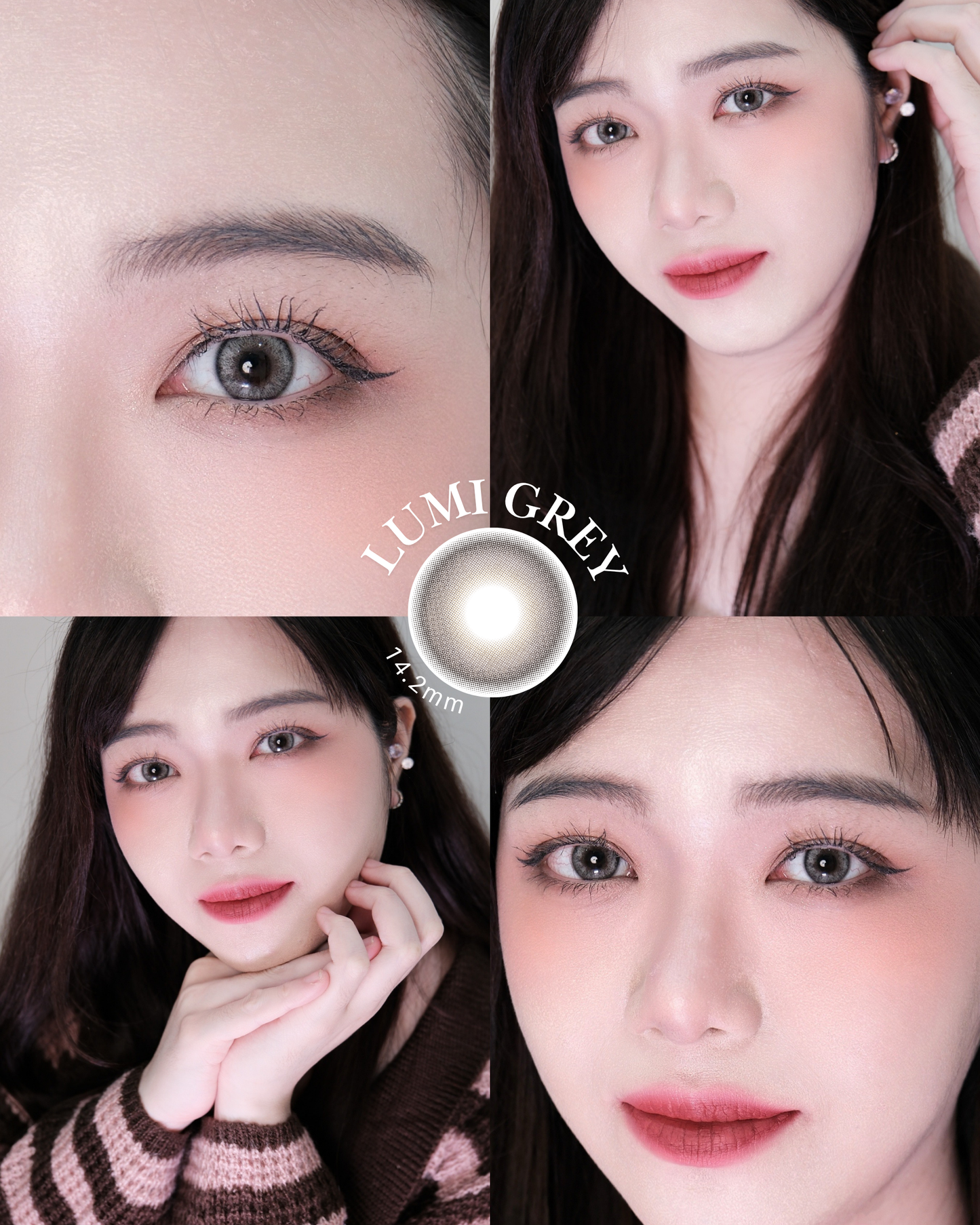 【LUMI GREY】Outlens 3-Months Color Con 2pcs