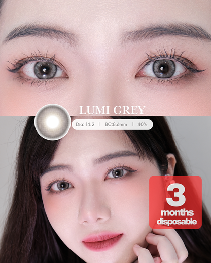 【LUMI GREY】Outlens 3-Months Color Con 2pcs