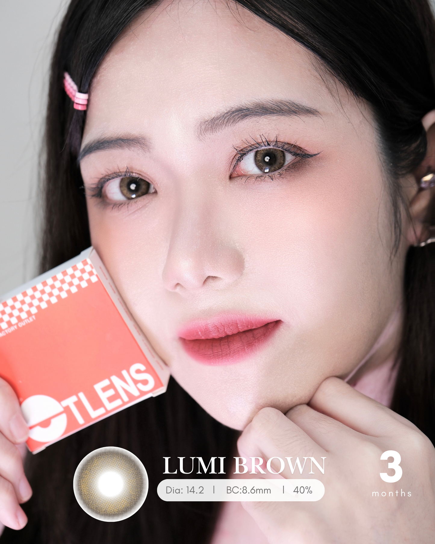 【LUMI BROWN】Outlens 3-Months Color Con 2pcs
