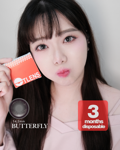 【BUTTERFLY】Outlens 3-Months Color Con 2pcs