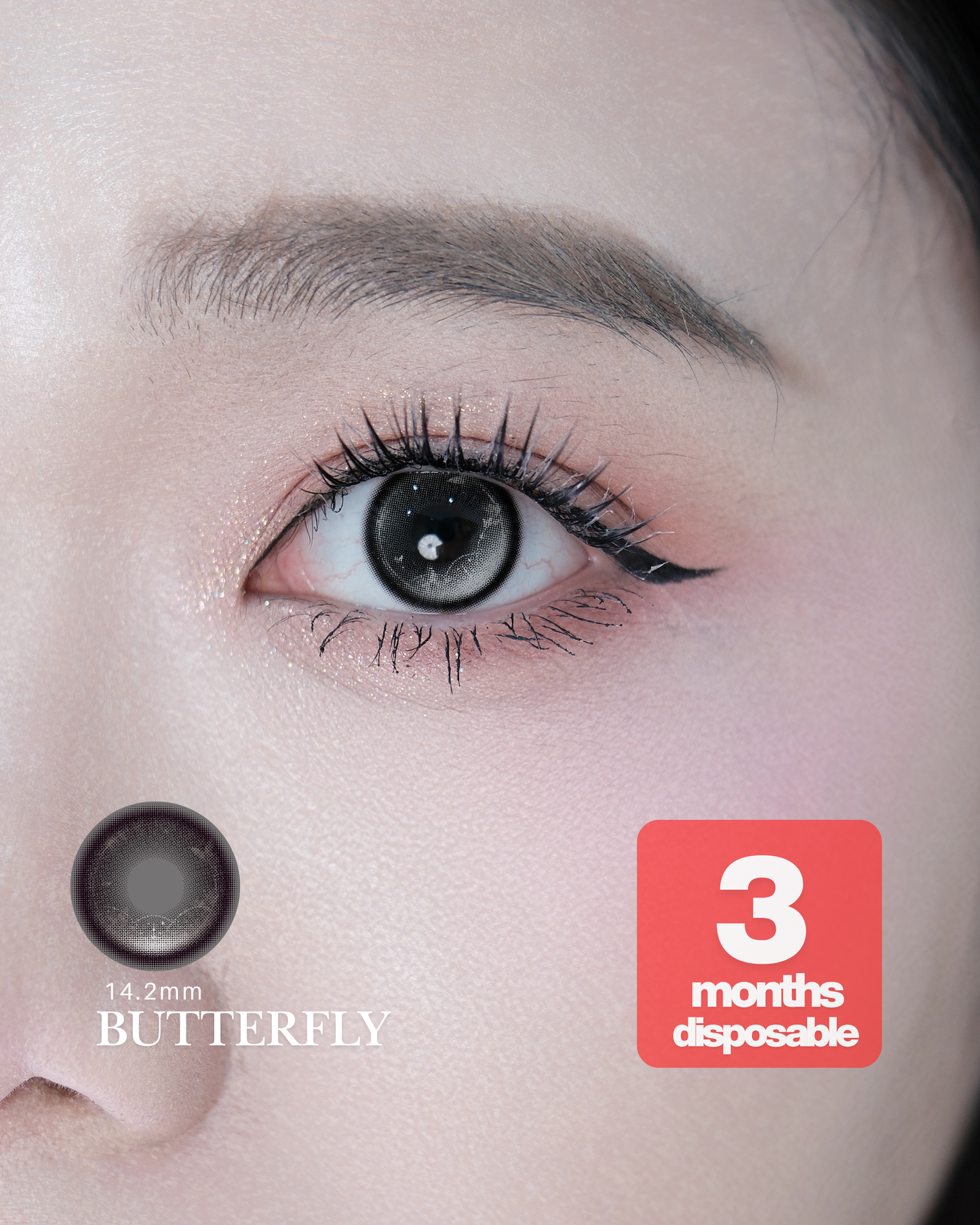 【BUTTERFLY】Outlens 3-Months Color Con 2pcs