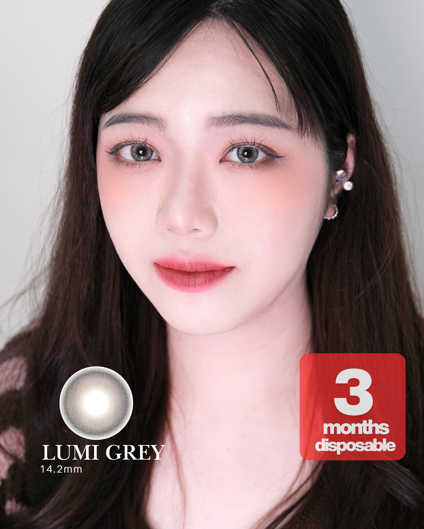 【LUMI GREY】Outlens 3-Months Color Con 2pcs